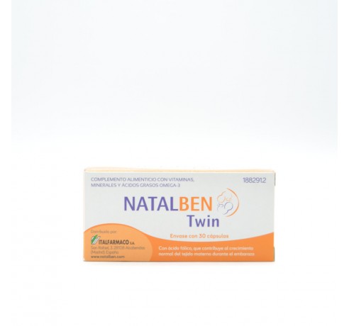 NATALBEN TWIN 30 CAPSULAS Gestación y embarazo