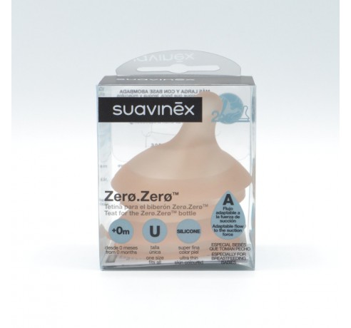 TETINA SUAVINEX ZERO SILICONA +0M Biberones y tetinas