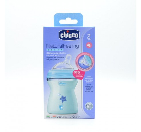 BIBERON CHICCO NF SILICONA AZUL +2M Biberones y tetinas