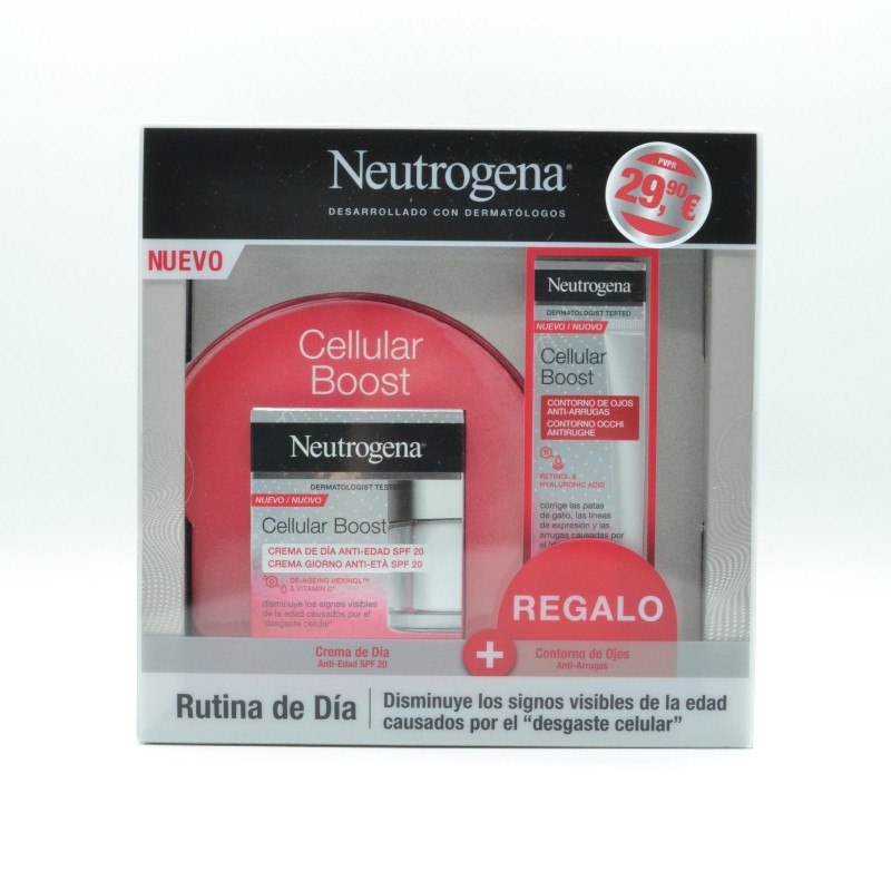 NEUTROGENA CELLULAR BOOST CREMA DE DIA ANTI-EDAD 50 ML + CONTORNO REGALO Antiedad