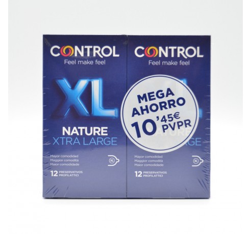 PRESERVATIVOS CONTROL NATURE XL PACK 12+12 U Preservativos