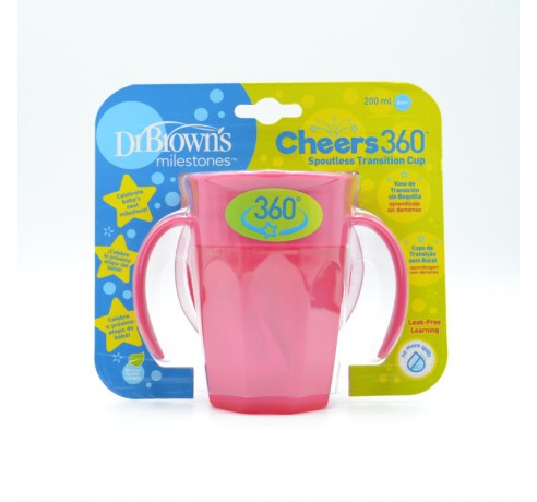 DR BROWN´S VASO 360º SIN BOQUILLA ROSA 200 ML Vajilla y accesorios