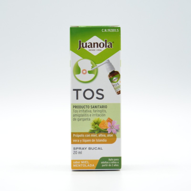 JUANOLA TOS SPRAY BUCAL SABOR MIEL MENTOLADA 120 Defensas