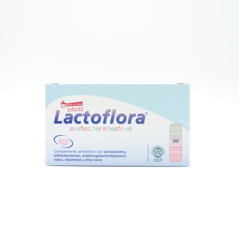 LACTOFLORA INFANTIL FRESA 10 VIALES Probióticos y sueros de rehidratación