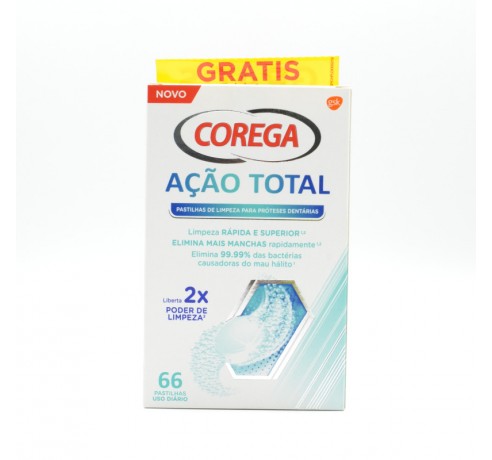 COREGA ACCION TOTAL LIMPIADOR PROTESIS 66 TABLETAS Prótesis dental