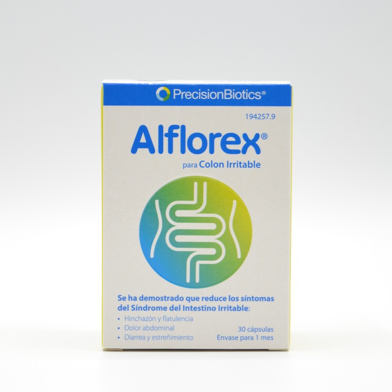 ALFLOREX PARA COLON IRRITABLE 30 CAPSULAS Probióticos y sueros de rehidratación