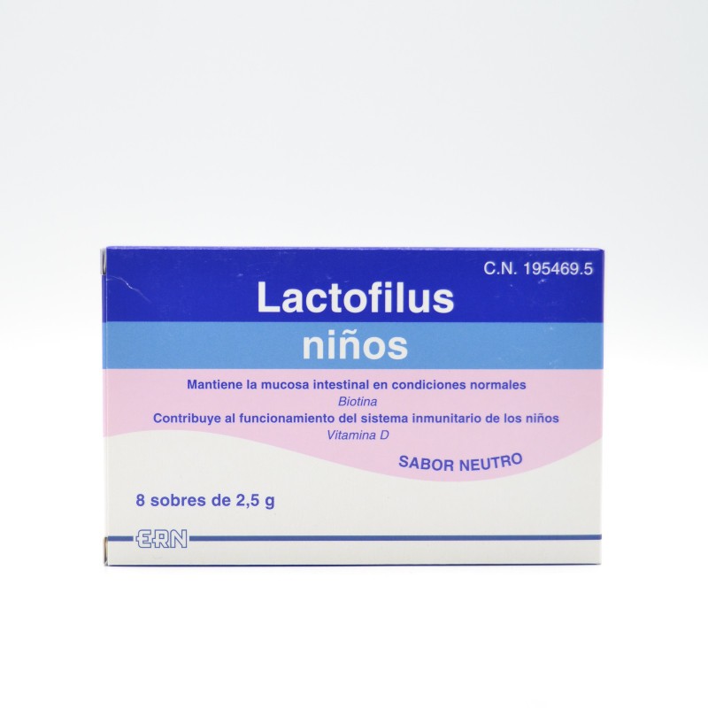 LACTOFILUS NIÑOS 8 SOBRES X 2.5 G Complementos alimenticios