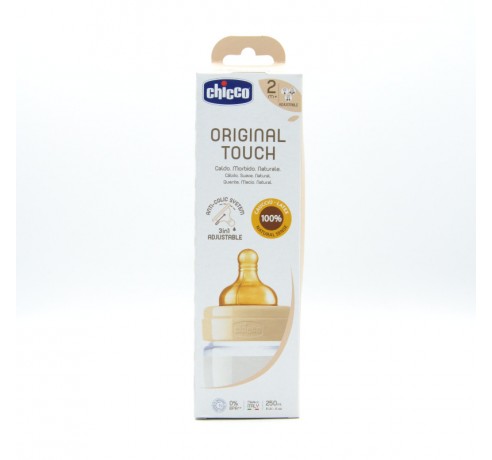 BIBERON CHICCO OT CAUCHO +2M 250 M Biberones y tetinas