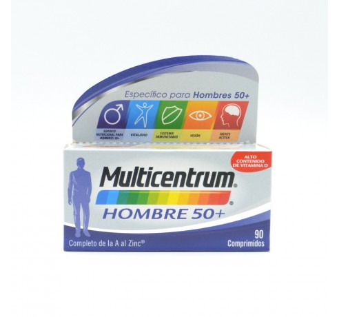 MULTICENTRUM HOMBRE 50+ 90 COMPRIMIDOS Energía y vitalidad