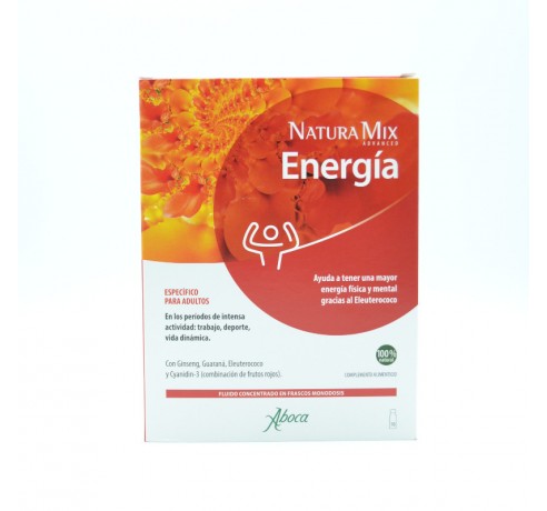 NATURA MIX ADVANCED ENERGIA 10 FRASCOS MONODOSIS Energía y vitalidad