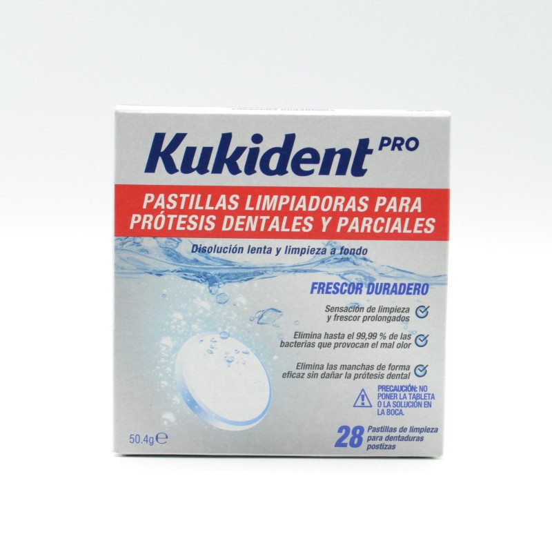 KUKIDENT PASTILLAS LIMPIADORAS 28 U Prótesis dental