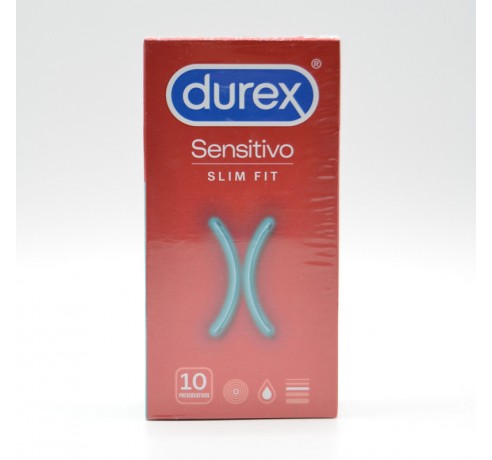 PRESERVATIVOS DUREX SENSITIVO SLIM FIT 10U Preservativos