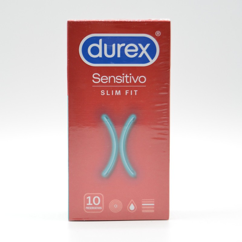 PRESERVATIVOS DUREX SENSITIVO SLIM FIT 10U Preservativos