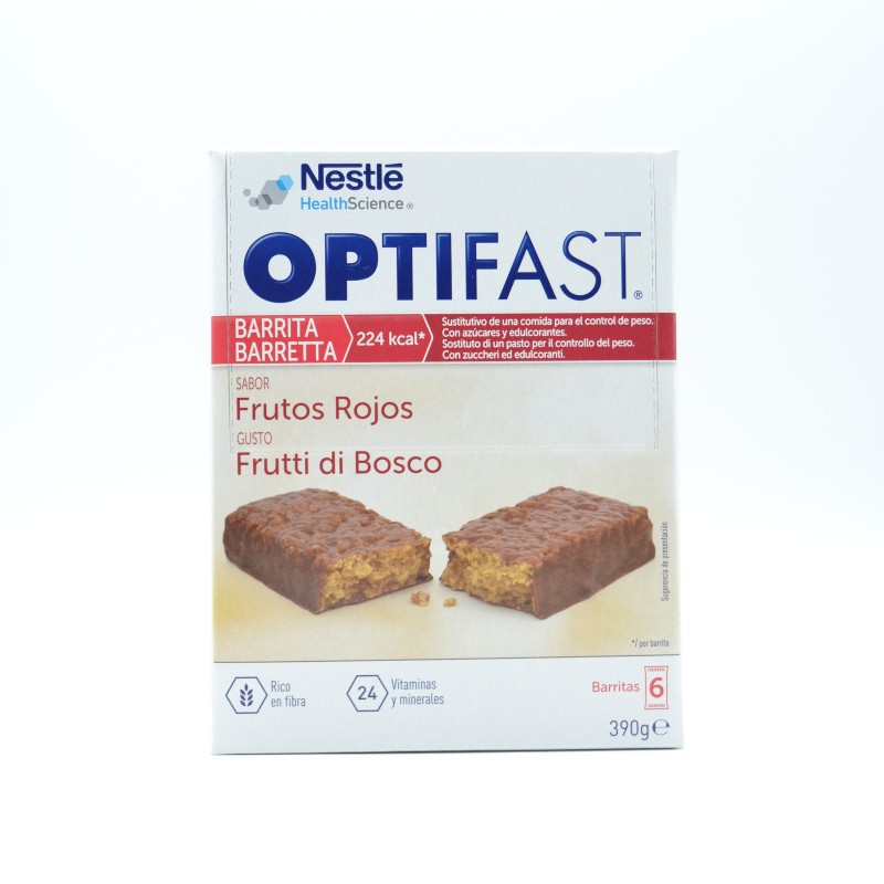 OPTIFAST BARRITAS FRUTOS ROJOS 6 U Complementos