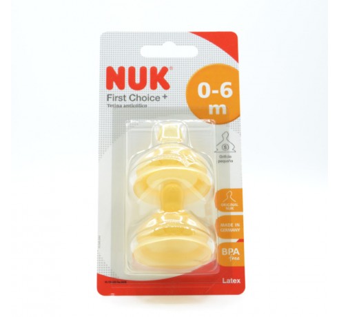 TETINA NUK LATEX 2U 0-6M S Biberones y tetinas