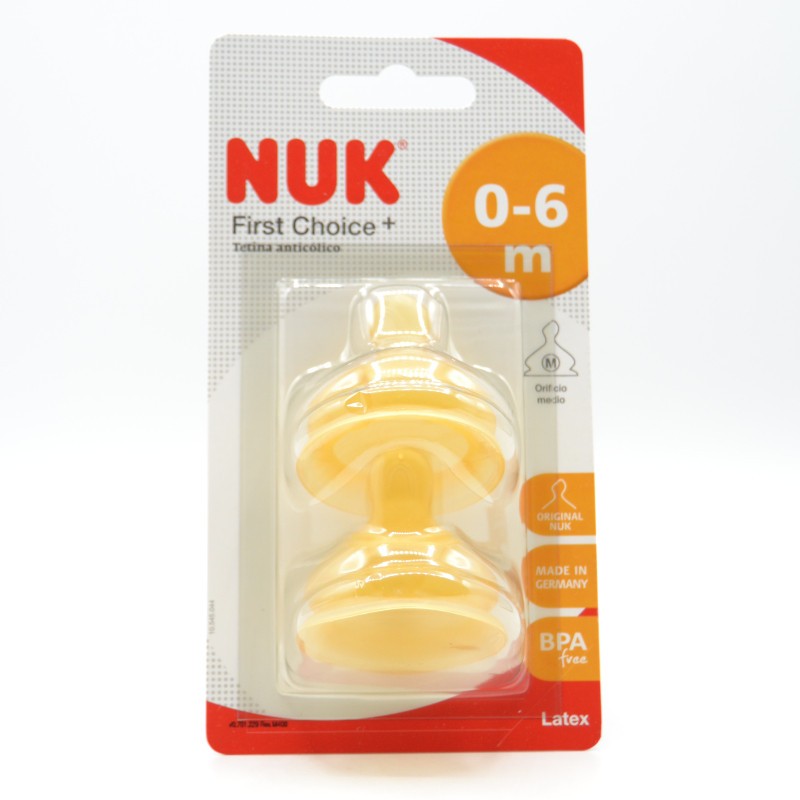 TETINA NUK LATEX 2U 0-6M M Biberones y tetinas