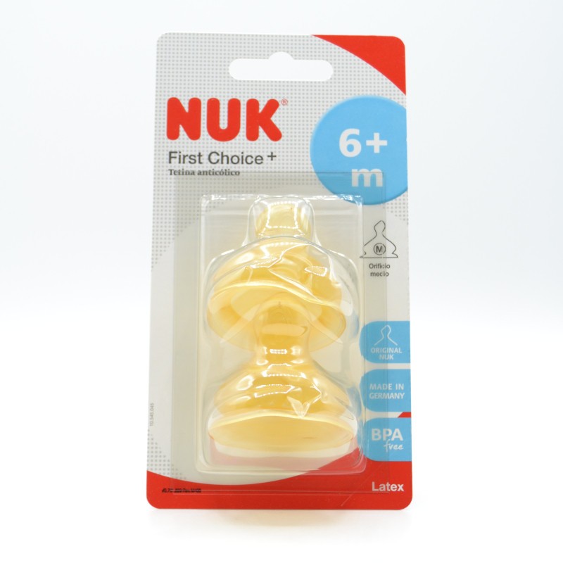 TETINA NUK LATEX 2U +6M M Biberones y tetinas