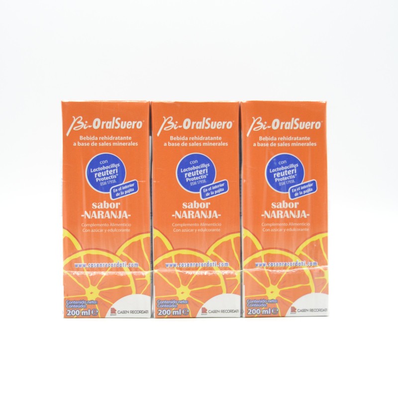 BI-ORALSUERO NARANJA 3X200 ML Probióticos y sueros de rehidratación