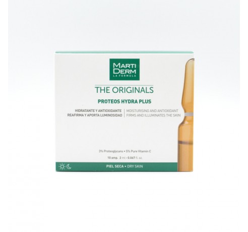 MARTIDERM PROTEOS HYDRAPLUS (VERDES) 10 AMPOLLAS Antiedad