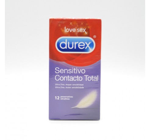 PRESERVATIVOS DUREX SENSITIVO CONTACTO TOTAL 12U Preservativos