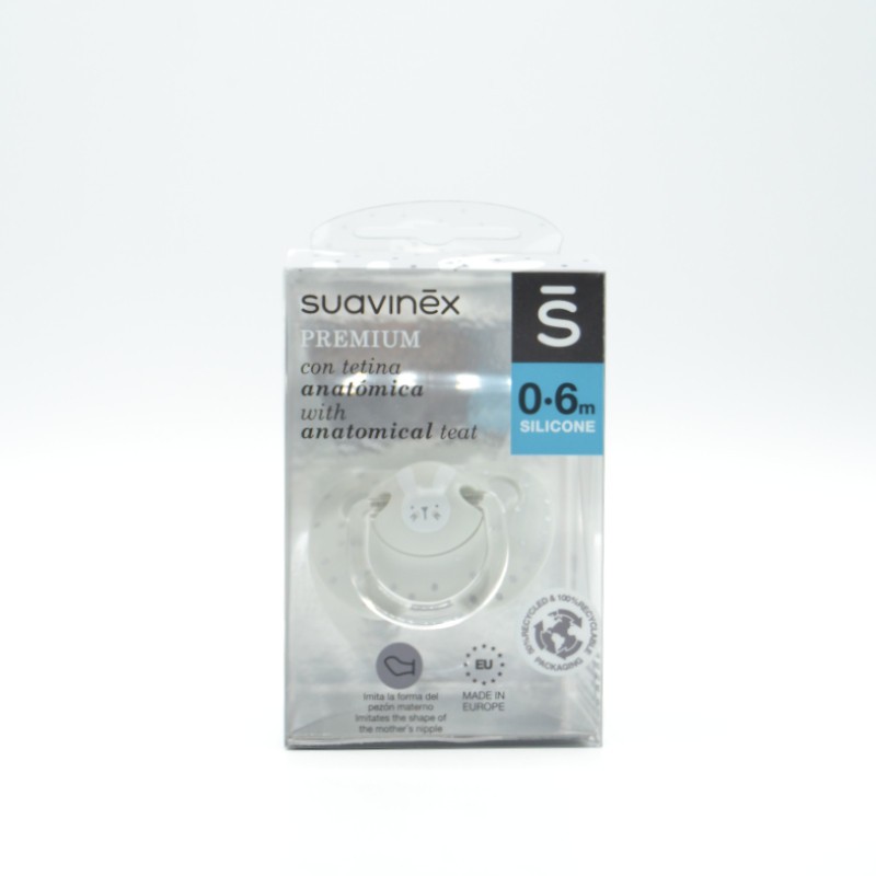 CHUPETE SUAVINEX PREMIUM SILICONA ANATOMICO 0-6M 1UD Chupetes y broches