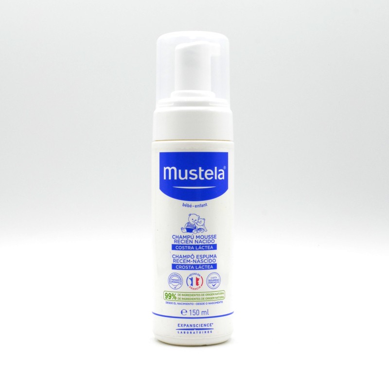 MUSTELA CHAMPU ESPUMA RECIEN NACIDO 150 ML. Higiene e hidratación