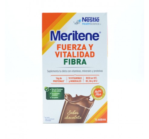 MERITENE FUERZA Y VITALIDAD FIBRA CHOCOLATE 14 SOBRES Nutrición de adulto