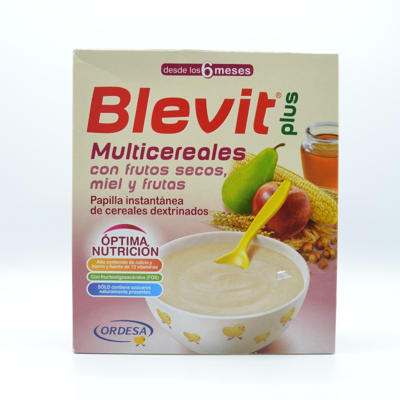 BLEVIT PLUS MULTICEREALES F.SECOS MIEL Y FRUTAS Papillas y snacks