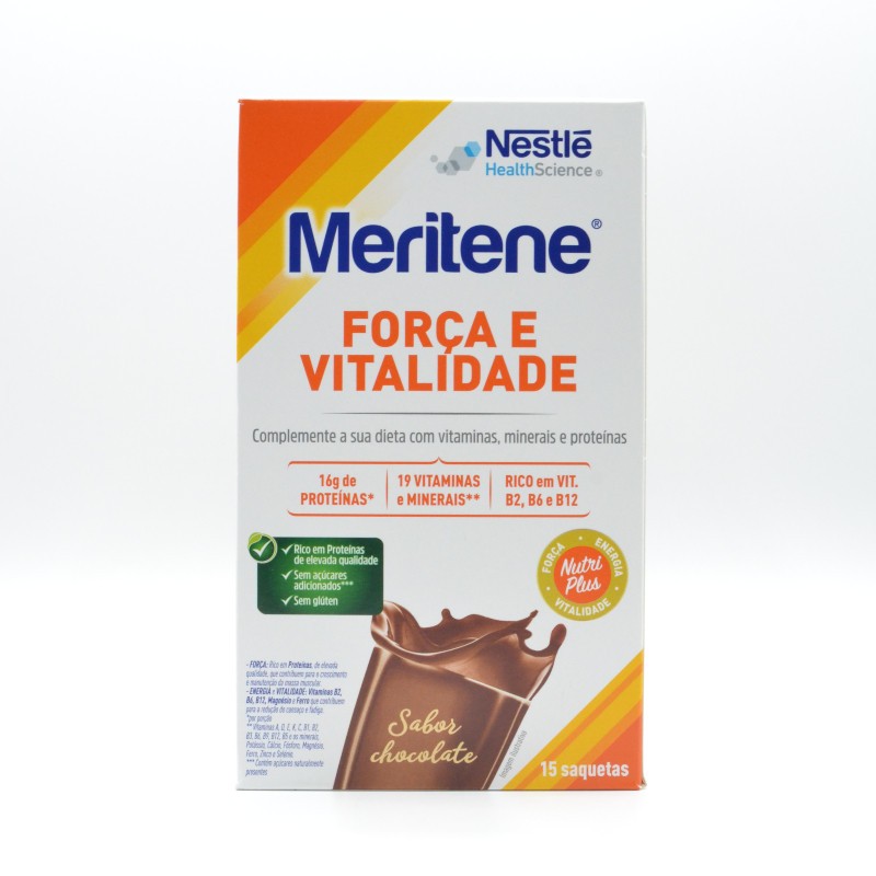 MERITENE FUERZA Y VITALIDAD CHOCOLATE 15U 3€ DESCUENTO Nutrición de adulto