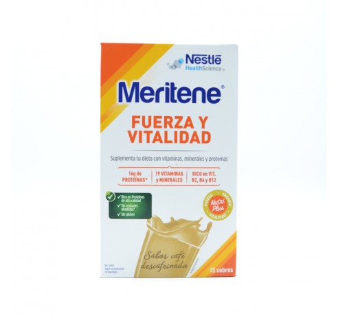 MERITENE BATIDO CAFE DESCAF 15U Nutrición de adulto