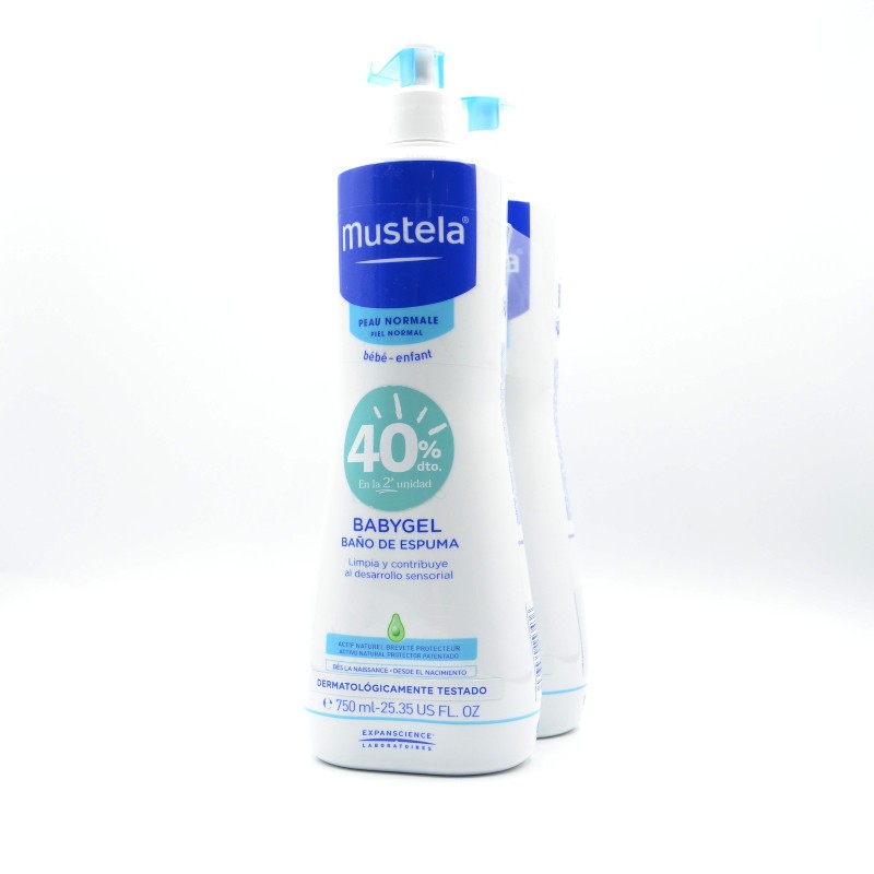 MUSTELA BABYGEL 750 ML DUPLO 30% DTO 2º UD Higiene e hidratación