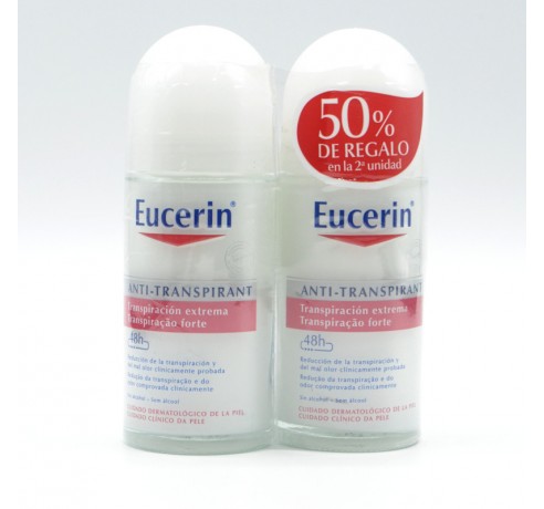 EUCERIN DESODORANTE ROLLON 48H ANTITRANSPIRANTE DUPLO Desodorantes