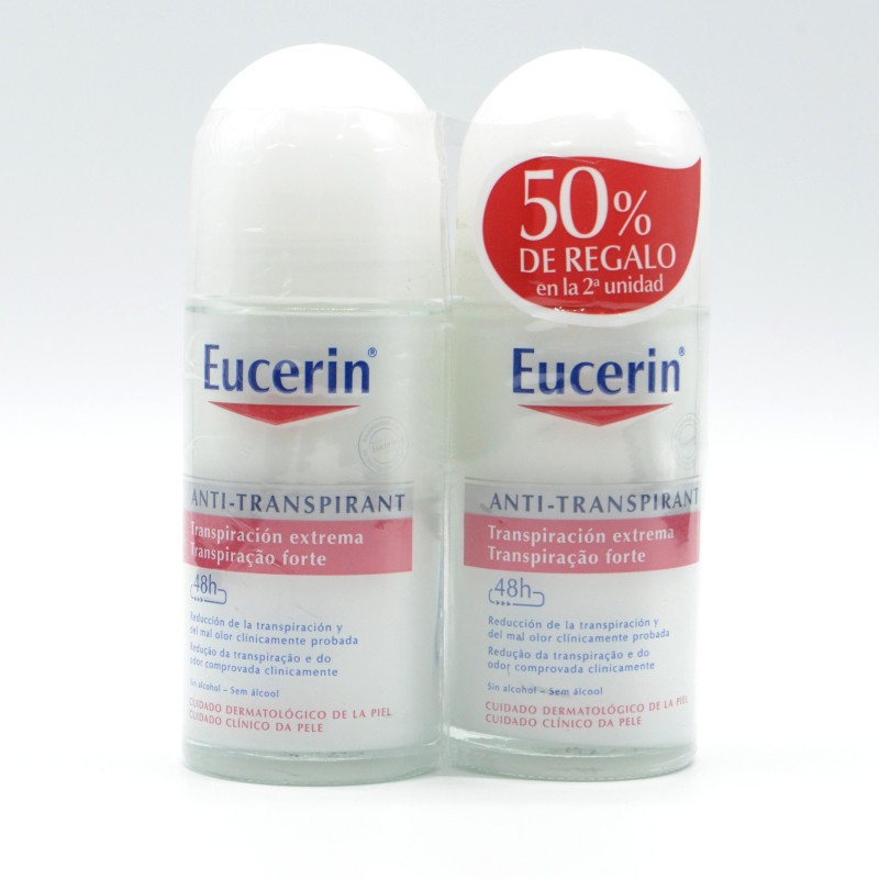 EUCERIN DESODORANTE ROLLON 48H ANTITRANSPIRANTE DUPLO Desodorantes