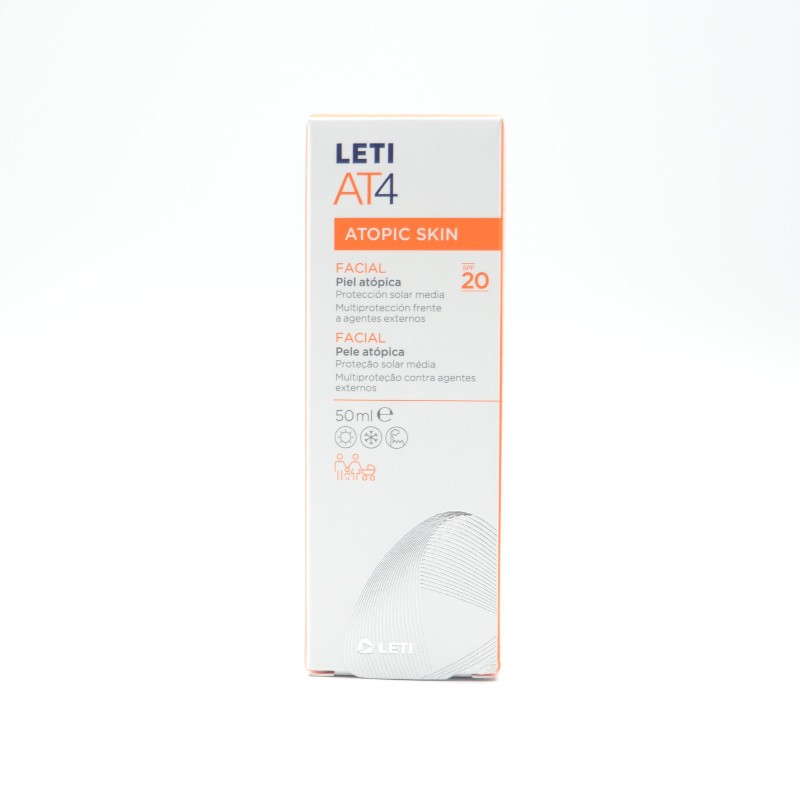 LETI AT-4 CREMA FACIAL SPF 20 50 ML Hidratación y piel atópica