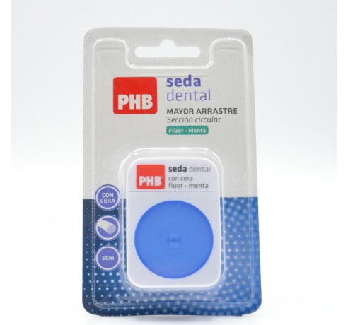 PHB SEDA DENTAL FLUOR MENTA CON CERA Sedas, hilos dentales