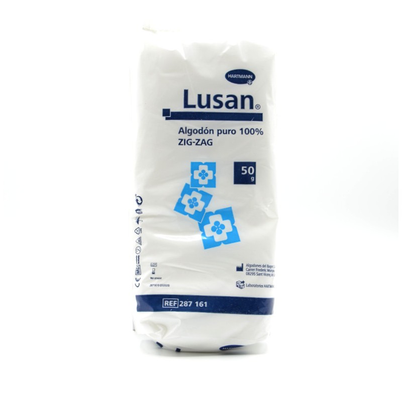 ALGODON ZZ PURO LUSAN 50 GR Limpieza y cuidado de las heridas