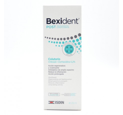 BEXIDENT POST COLUTORIO CHITOSAN-CLX 0,2% 250 ML Encías, caries, dientes sensibles