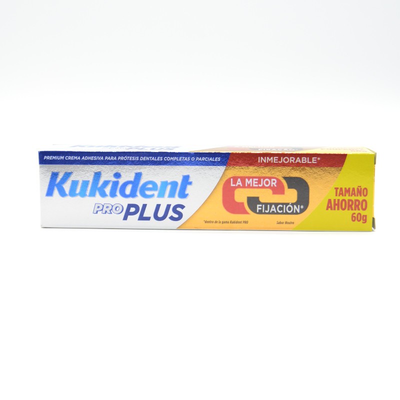 KUKIDENT PLUS DOBLE ACCION TAMAÑO AHORRO 60 GR (FIRMEZA AL MASTICAR) Prótesis dental