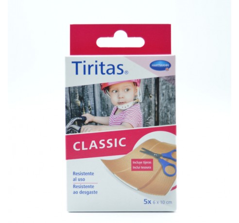 TIRITAS CLASSIC TELA 6X10 CM 5 U + TIJERA HARTM Cuidado de los pies