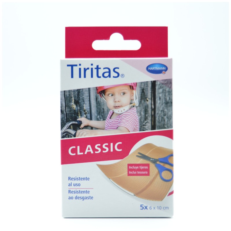 TIRITAS CLASSIC TELA 6X10 CM 5 U + TIJERA HARTM Cuidado de los pies