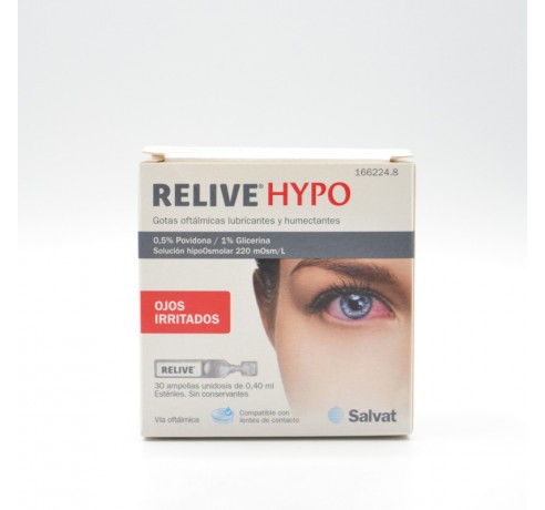 RELIVE HYPO (OJO ROJO) 0.4 ML 30 MONODOSIS Colirios y monodosis