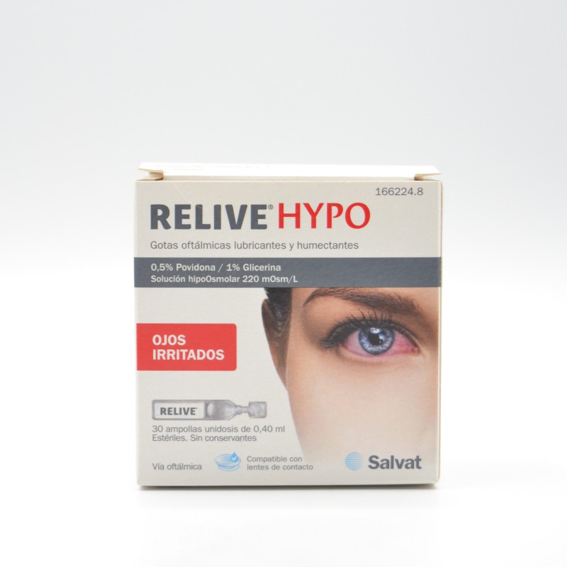 RELIVE HYPO (OJO ROJO) 0.4 ML 30 MONODOSIS Colirios y monodosis