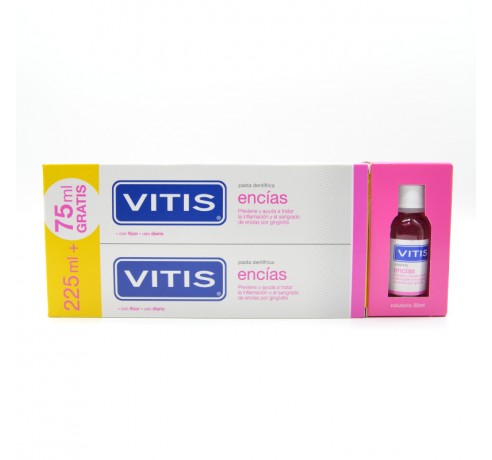 VITIS ENCIAS PACK PASTA 150 ML DUPLO Encías, caries, dientes sensibles