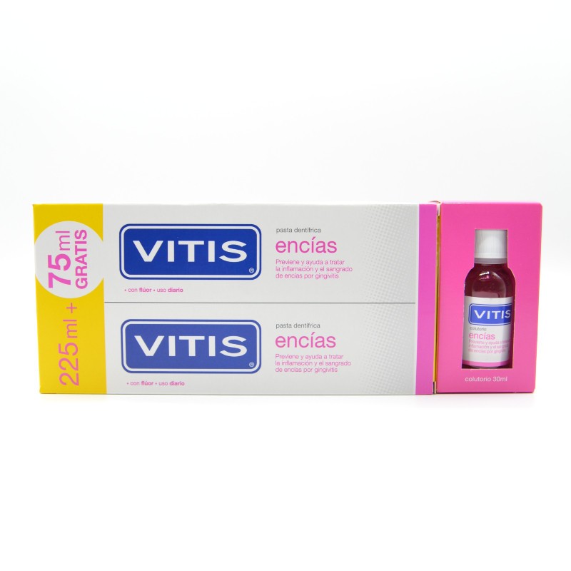 VITIS ENCIAS PACK PASTA 150 ML DUPLO Encías, caries, dientes sensibles