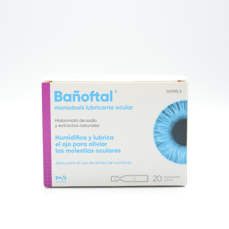 BAÑOFTAL LUBRICANTE OCULAR MONODOSIS 20 U Colirios y monodosis