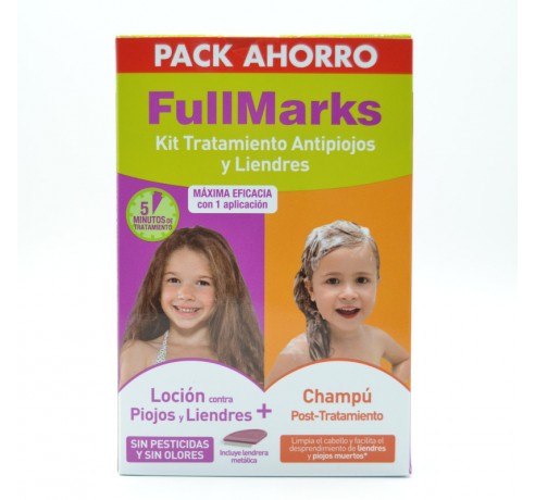 FULLMARKS KIT ANTIPIOJOS Y LIENDRES LOCION+CHAMP Anti-piojos