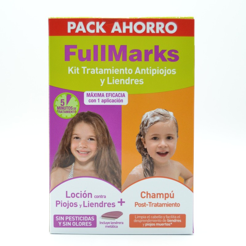 FULLMARKS KIT ANTIPIOJOS Y LIENDRES LOCION+CHAMP Anti-piojos