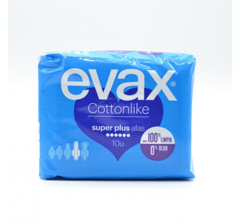 EVAX COTTONLIKE ALAS SUPER PLUS 10 U Menstruación