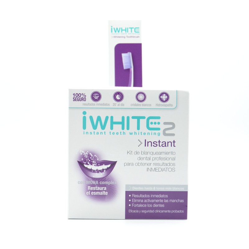 I-WHITE 2 INSTANT (10 MOLDES) + CEPILLO REGALO Uso blanqueante