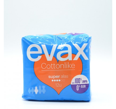 EVAX COTTONLIKE ALAS SUPER 12 U Menstruación